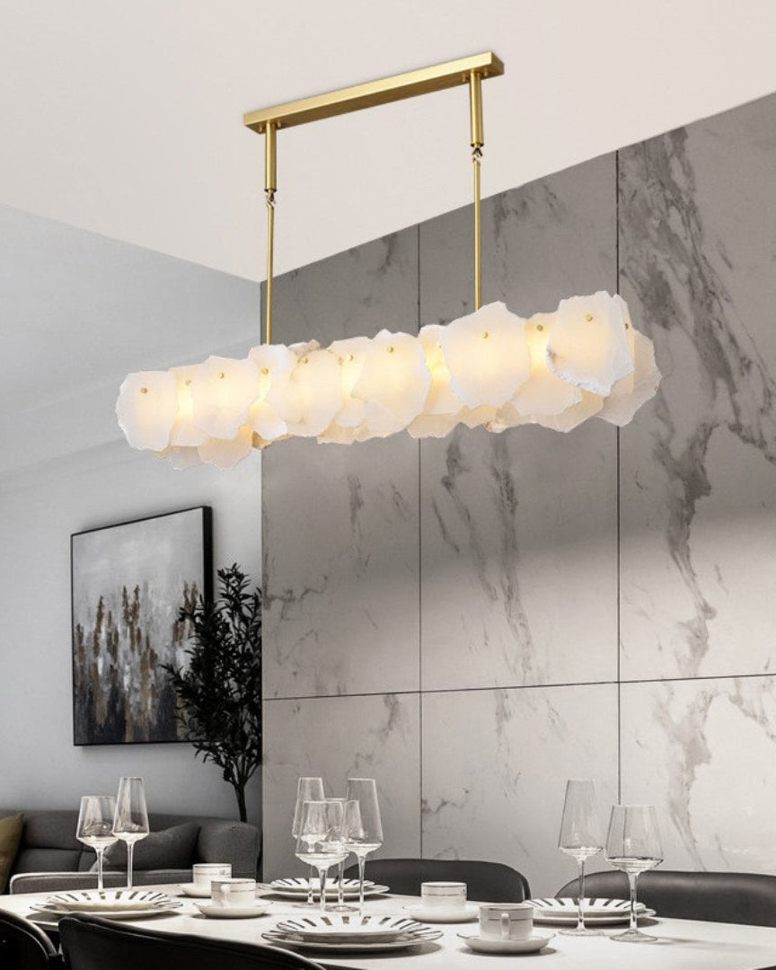 WOMO Lustre lineaire Albâtre Salle à Manger-WM2392b