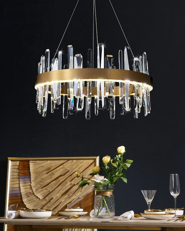 WOMO Lustre Luxe Rond Cristal-WM2485a
