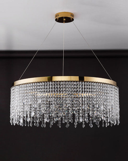 WOMO Lustre Rond Macramé Cristal-WM2362