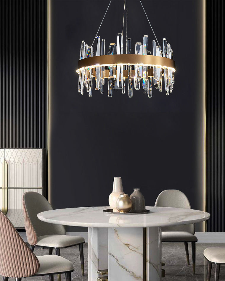 WOMO Lustre Luxe Rond Cristal-WM2485a