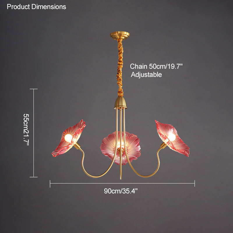 WOMO Lustre Multiple Fleur Verre-WM2025