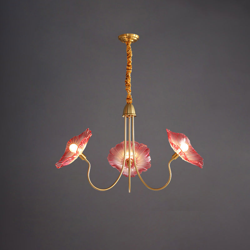 WOMO Lustre Multiple Fleur Verre-WM2025