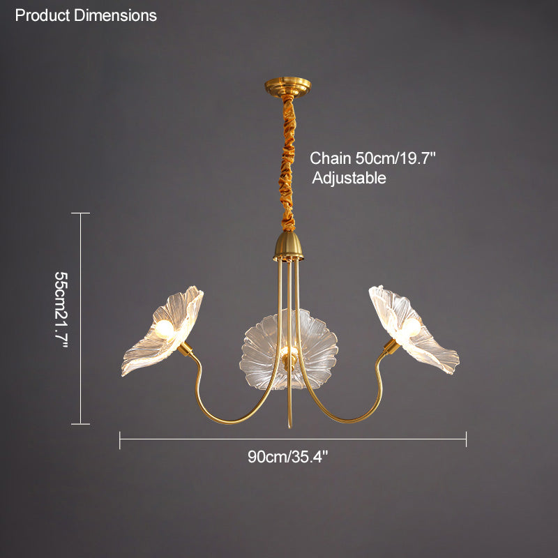 WOMO Lustre Multiple Fleur Verre-WM2025