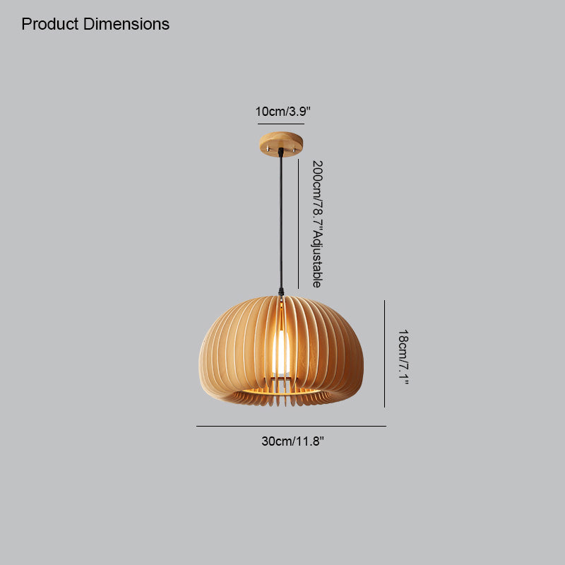 WOMO Suspension Orange Vintage en Bois-WM2105