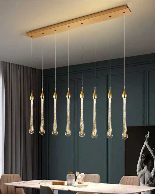 WOMO Lustre Spirale Goutte d Eau Cristal Escalier-WM2124