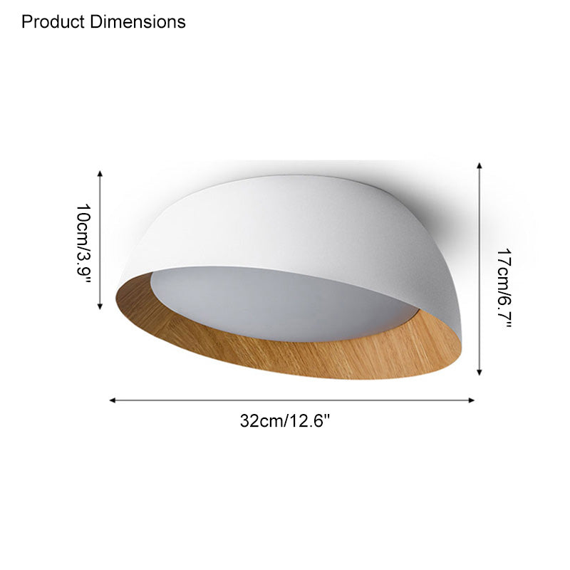 Plafonnier encastré asymétrique à grain de bois WOMO-WM1016