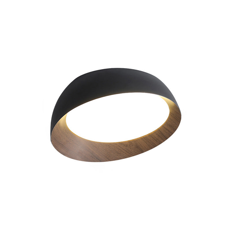 Plafonnier encastré asymétrique à grain de bois WOMO-WM1016