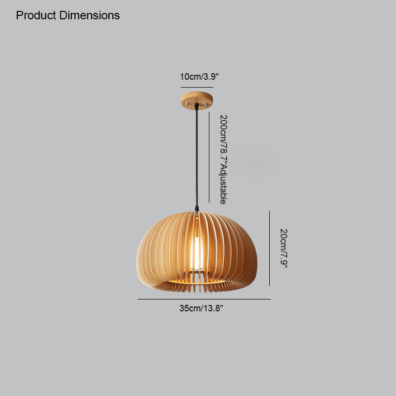 WOMO Suspension Orange Vintage en Bois-WM2105