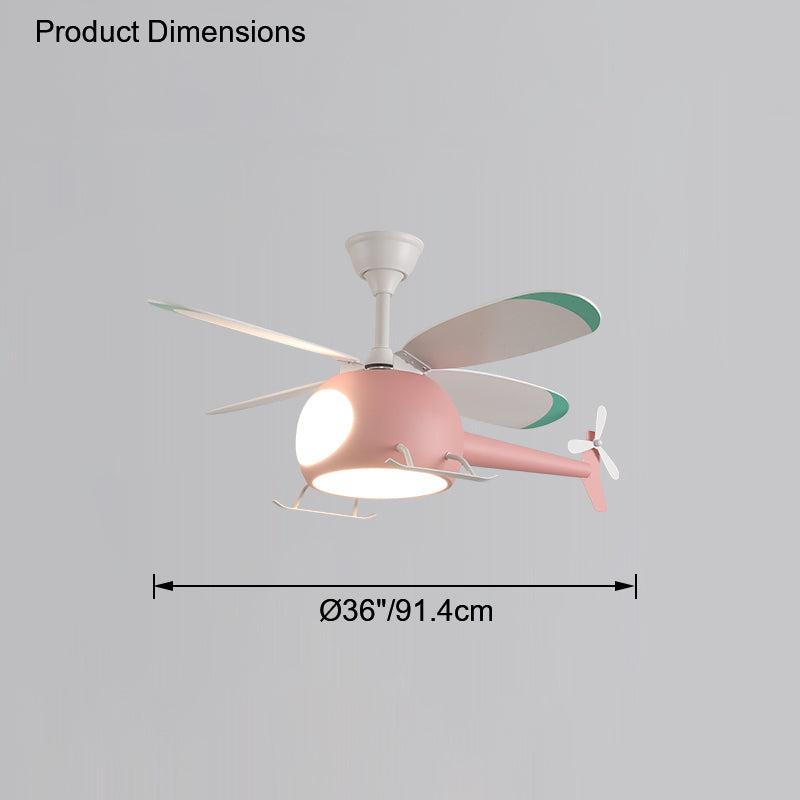 WOMO Ventilateur de plafond pour enfant Avion-WM5007