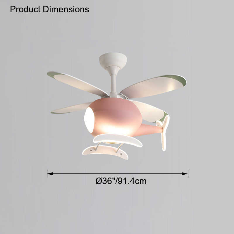 WOMO Ventilateur de plafond pour enfant Avion-WM5007