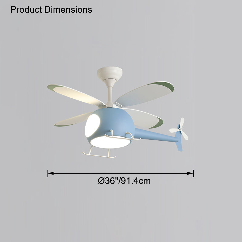 WOMO Ventilateur de plafond pour enfant Avion-WM5007