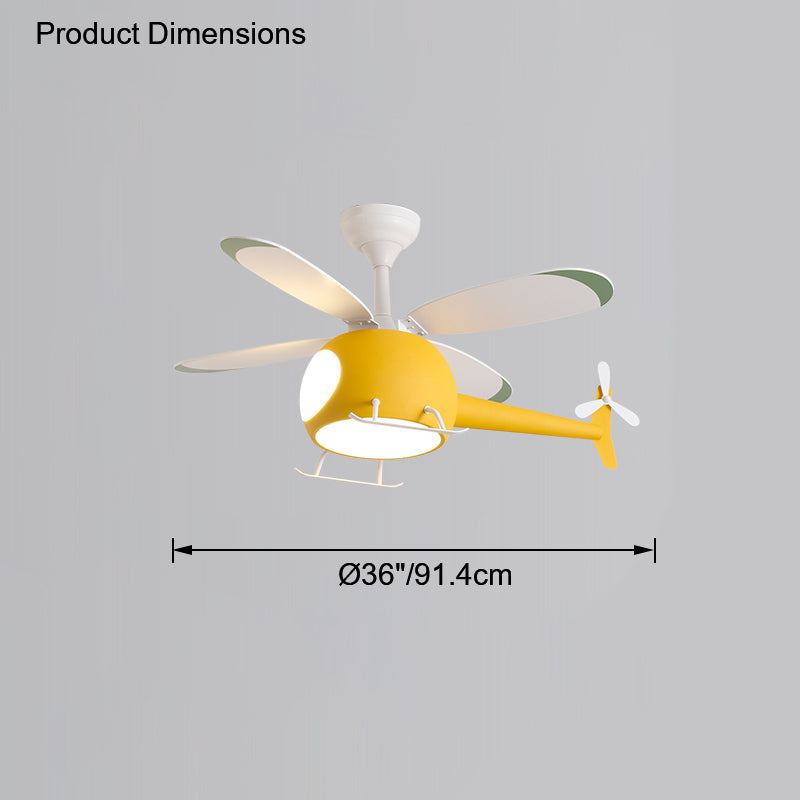 WOMO Ventilateur de plafond pour enfant Avion-WM5007