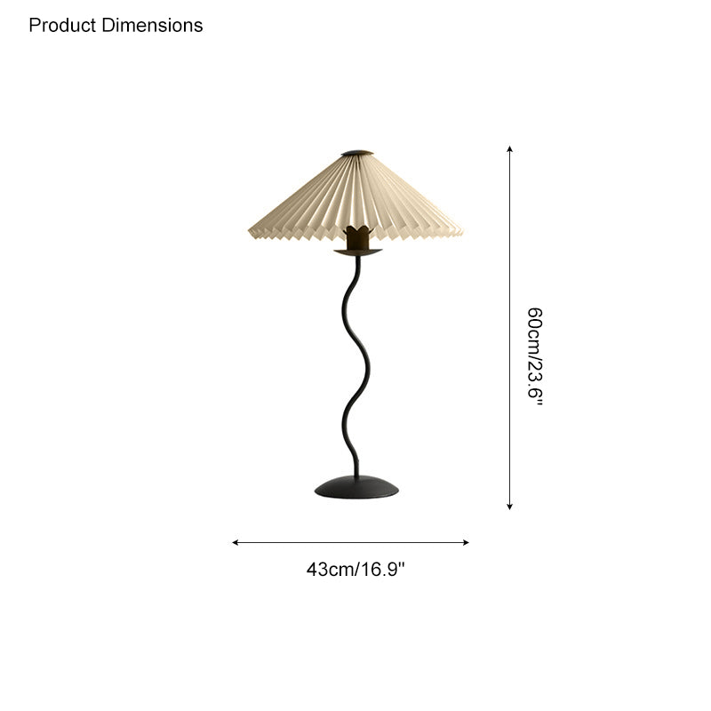 Lampe de table plissée ondulée WOMO-WM8001