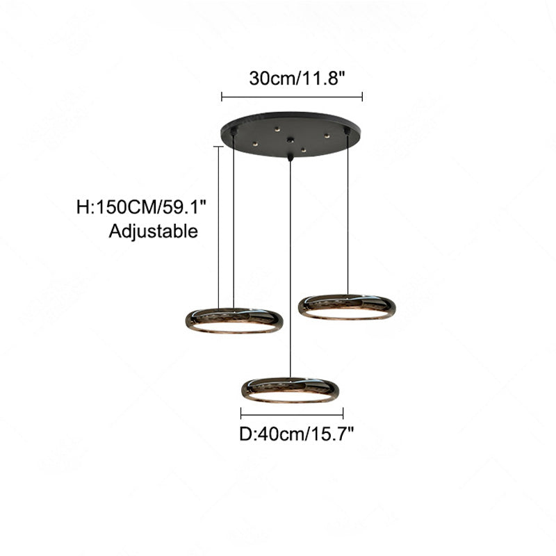 WOMO 3 Suspension Plat Metal Minimaliste-WM2015