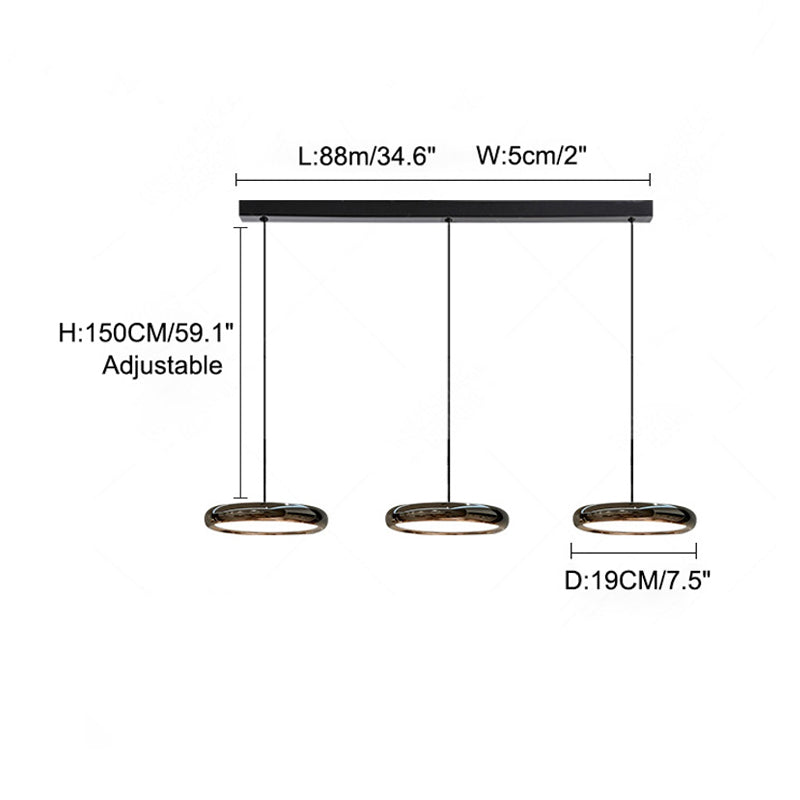WOMO 3 Suspension Plat Metal Minimaliste-WM2015