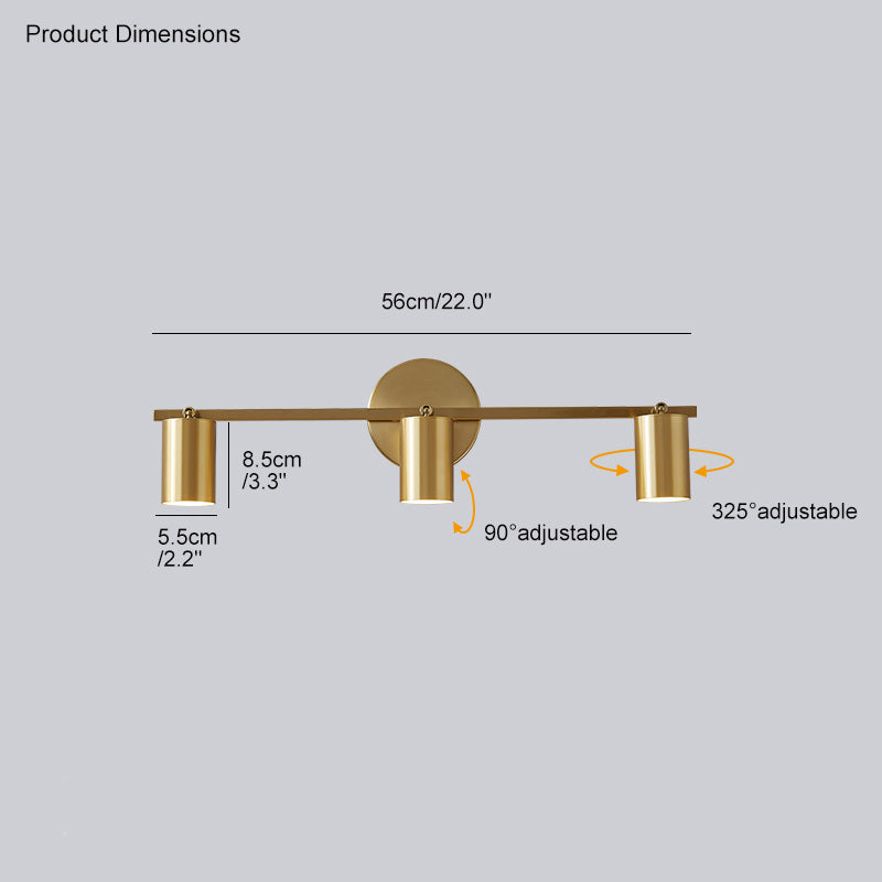 WOMO Appliques Murale de Salle de Bain à 3 Lumières pour Miroir - WM6039