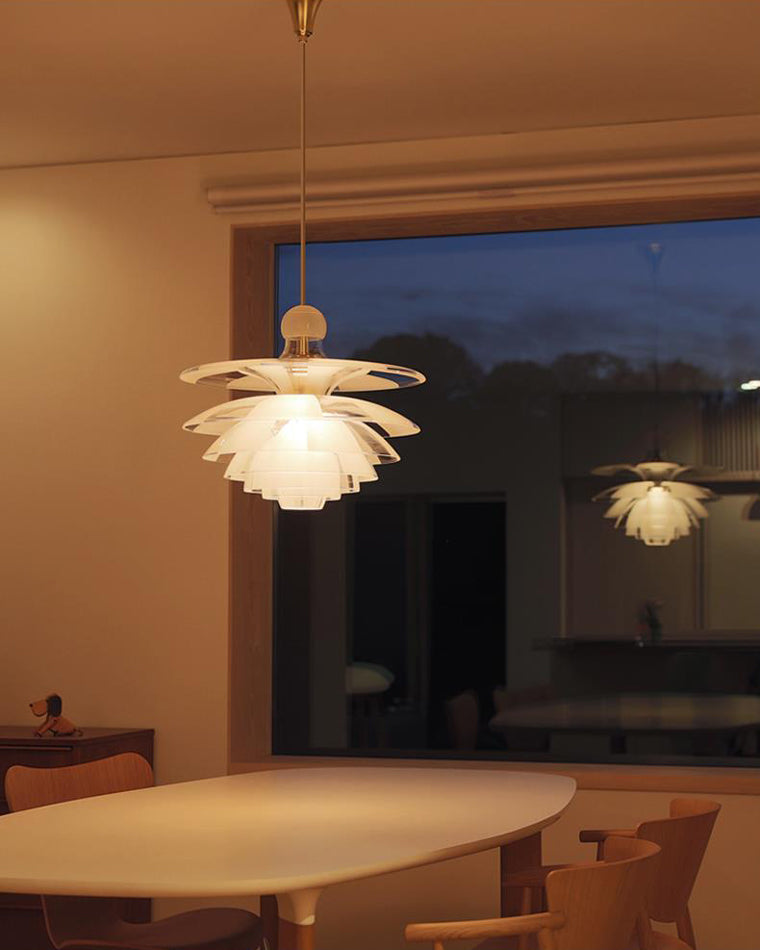 WOMO Suspension Fleur Transparent Scandinave -WM2325
