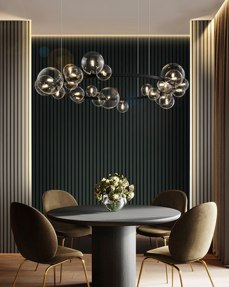 WOMO Lustre Cercle Bulles de Verre-WM2292
