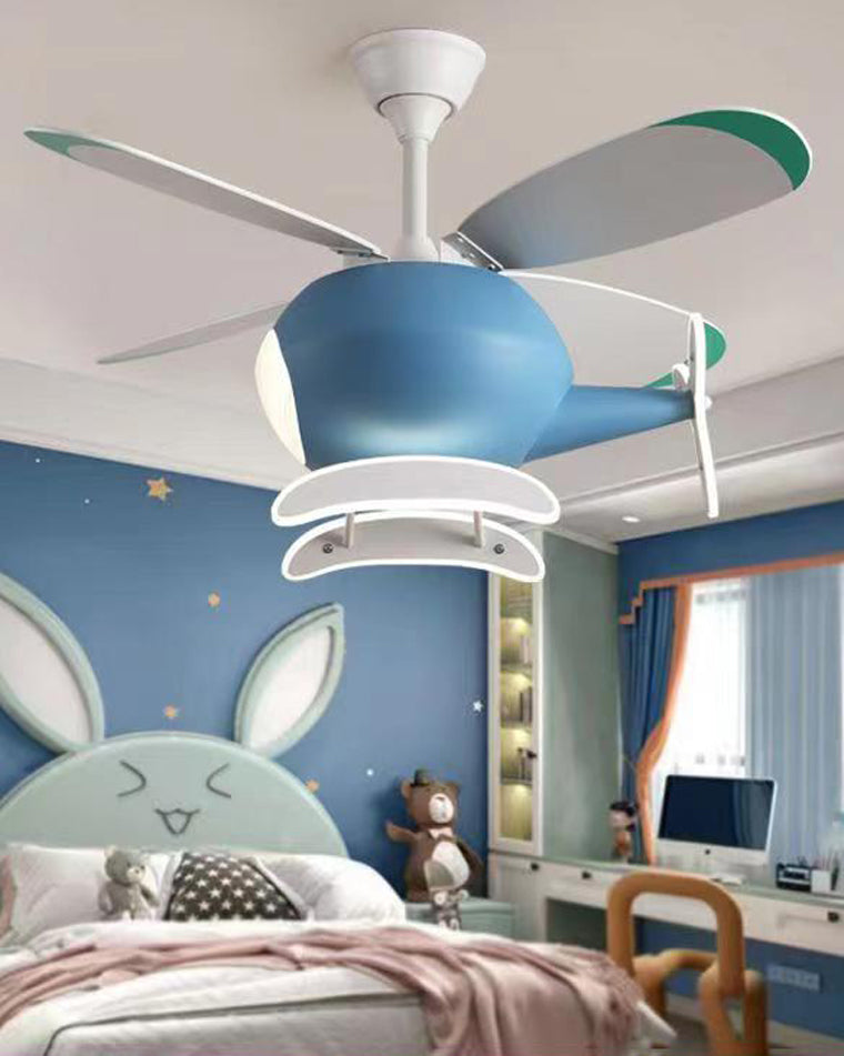 WOMO Ventilateur de plafond pour enfant Avion-WM5007