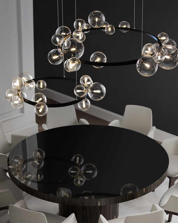 WOMO Lustre Cercle Bulles de Verre-WM2292