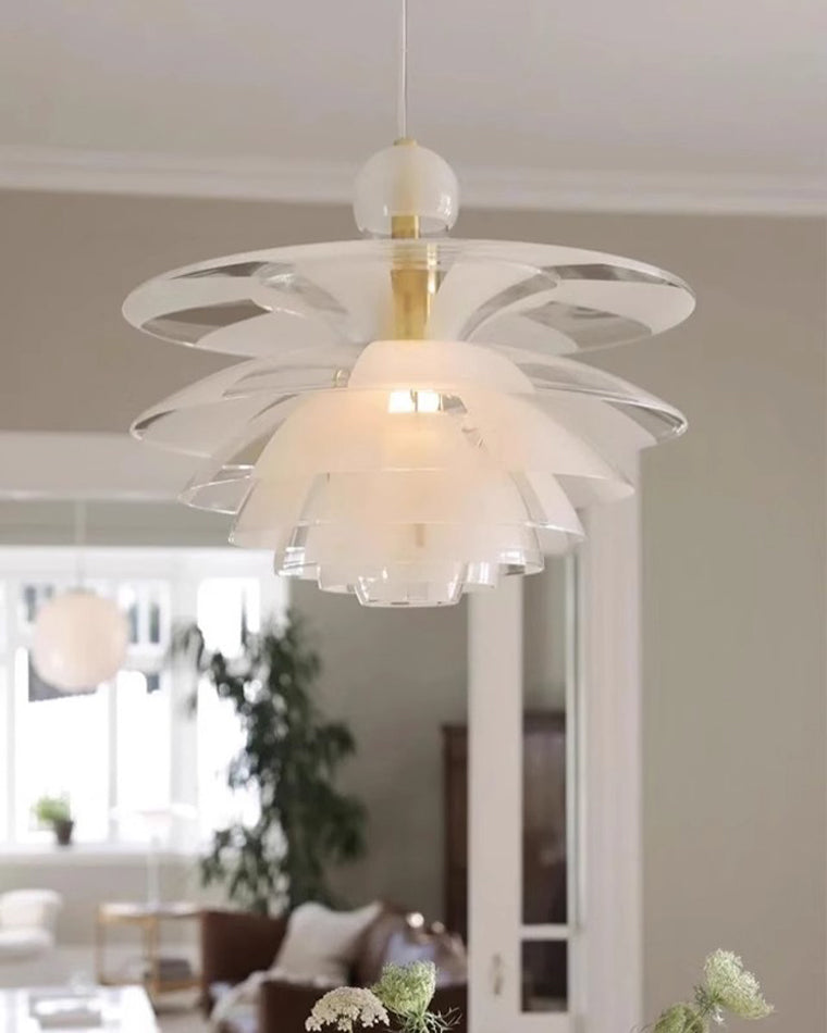 WOMO Suspension Fleur Transparent Scandinave -WM2325