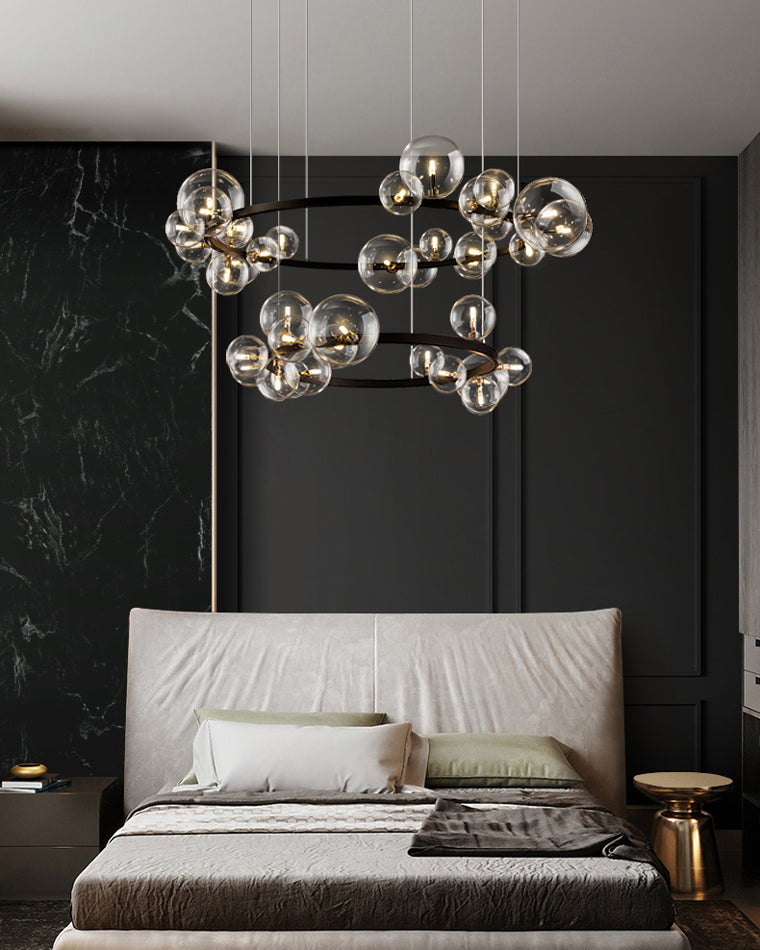 WOMO Lustre Cercle Bulles de Verre-WM2292