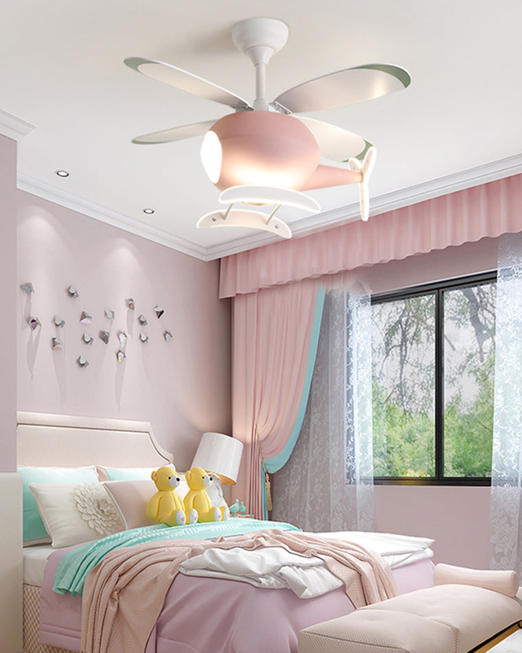 WOMO Ventilateur de plafond pour enfant Avion-WM5007