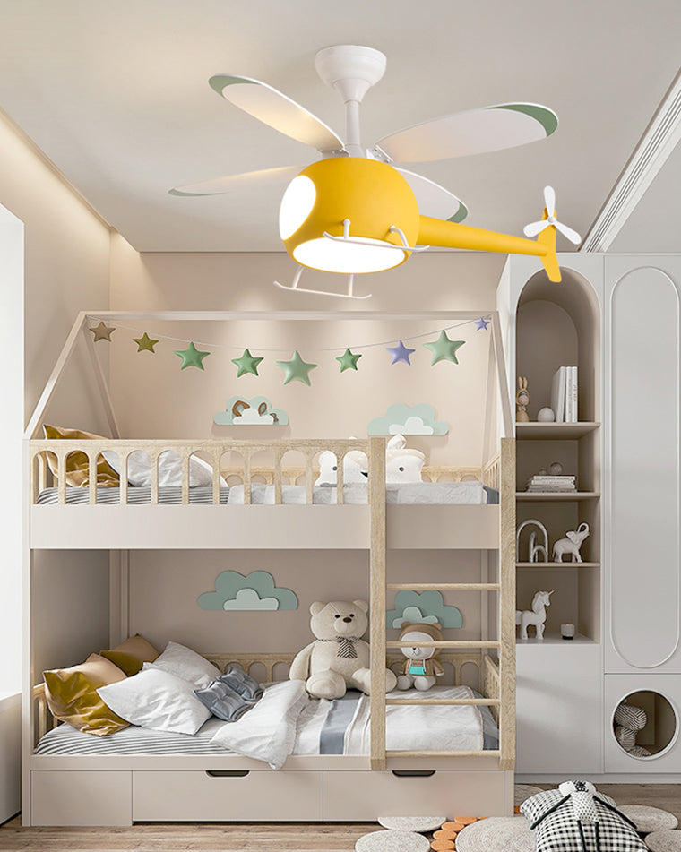 WOMO Ventilateur de plafond pour enfant Avion-WM5007