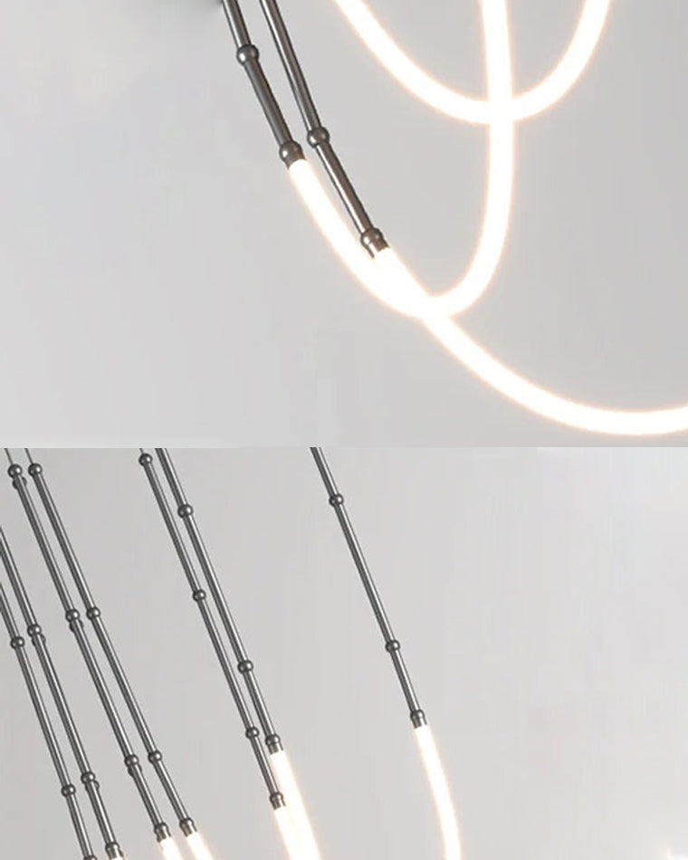 Lustre LED en corde de bambou WOMO-WM2752