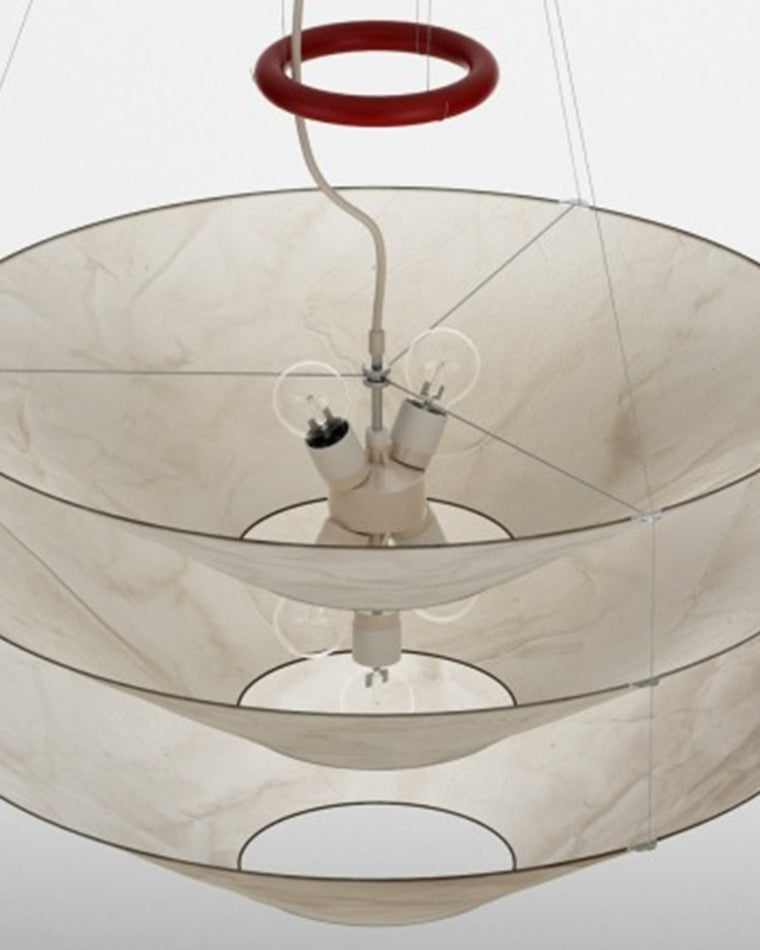 WOMO-WM2775 Tiered Cone Rice Paper Pendant Light