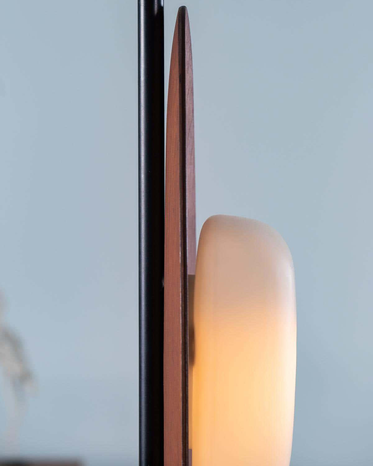WOMO Lampe sur Pied Bois Ovale Moderne - WM7080