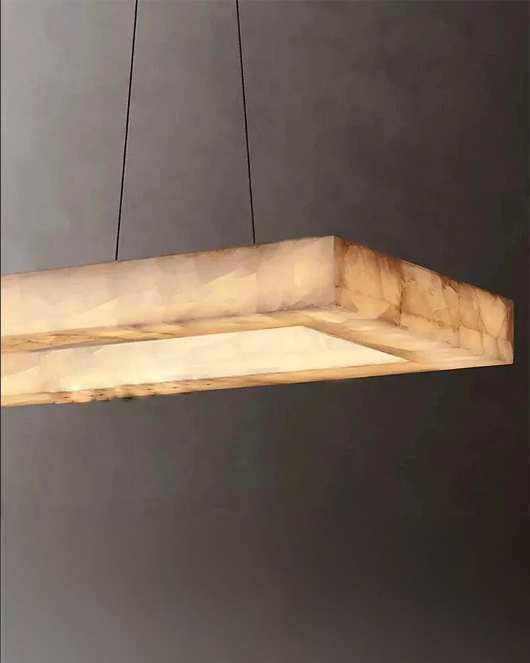 WOMO-WM2822 Rectangular Alabaster Chandelier