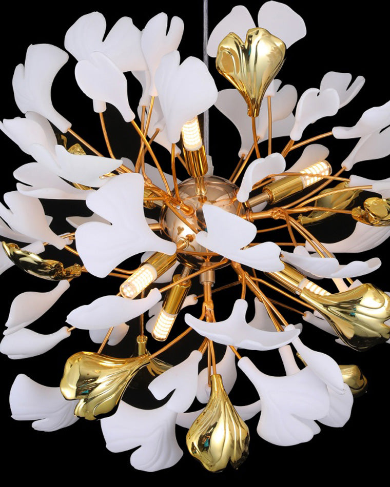 WOMO Lustre Boule Feuille de Ginkgo Céramiqu Décorative-WM2431