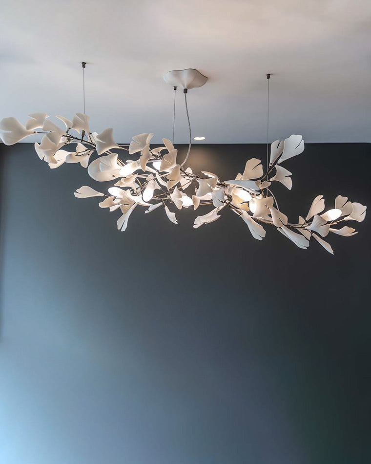 WOMO Lustre Long Feuille de Ginkgo Céramiqu Décorative-WM2430