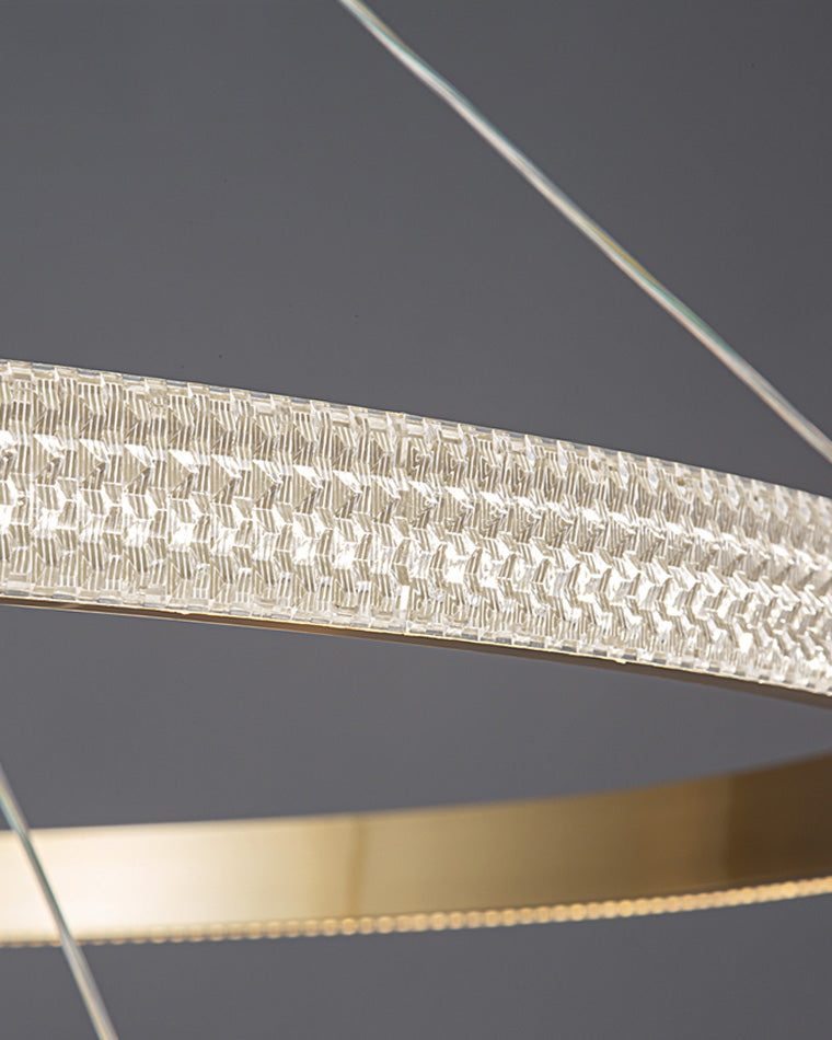 WOMO Lustre Anneaux Led Doré/Noir-WM2357