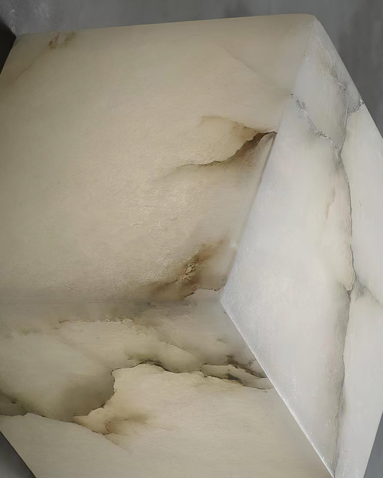 Cubical alabaster suspension lamp WOMO-WM2852