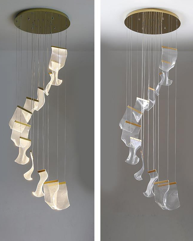 WOMO Lustre Feuille Acrylique Escalier-WM2158