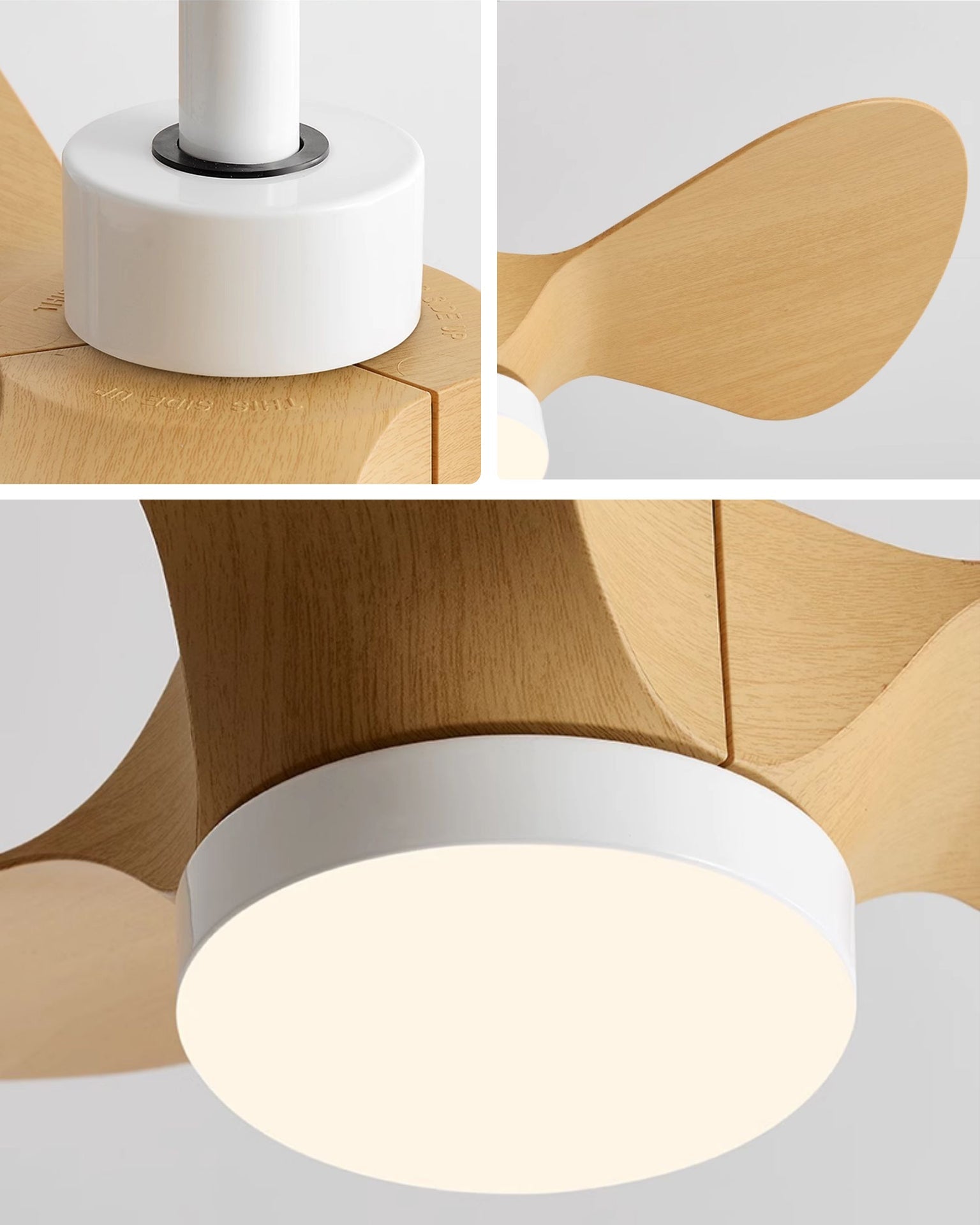 WOMO 24 pouces petite lampe de ventilateur de plafond- WM5172