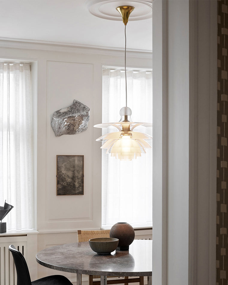 WOMO Suspension Fleur Transparent Scandinave -WM2325