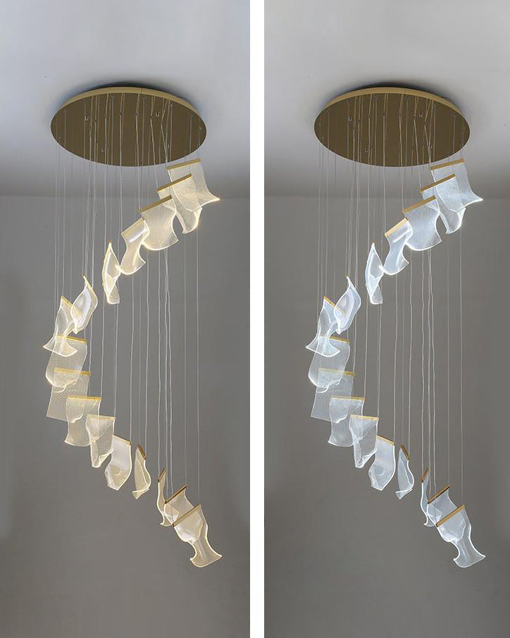 WOMO Lustre Feuille Acrylique Escalier-WM2158