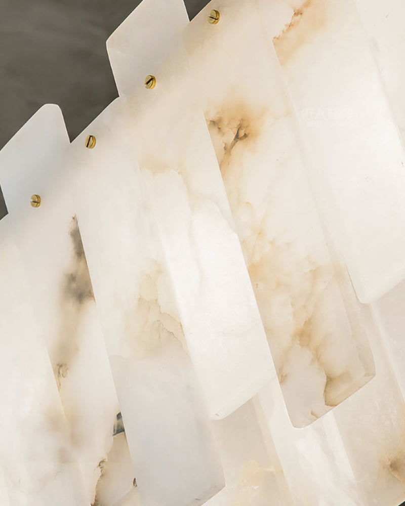 Lustre rectangulaire en alabâtre WOMO-WM2856