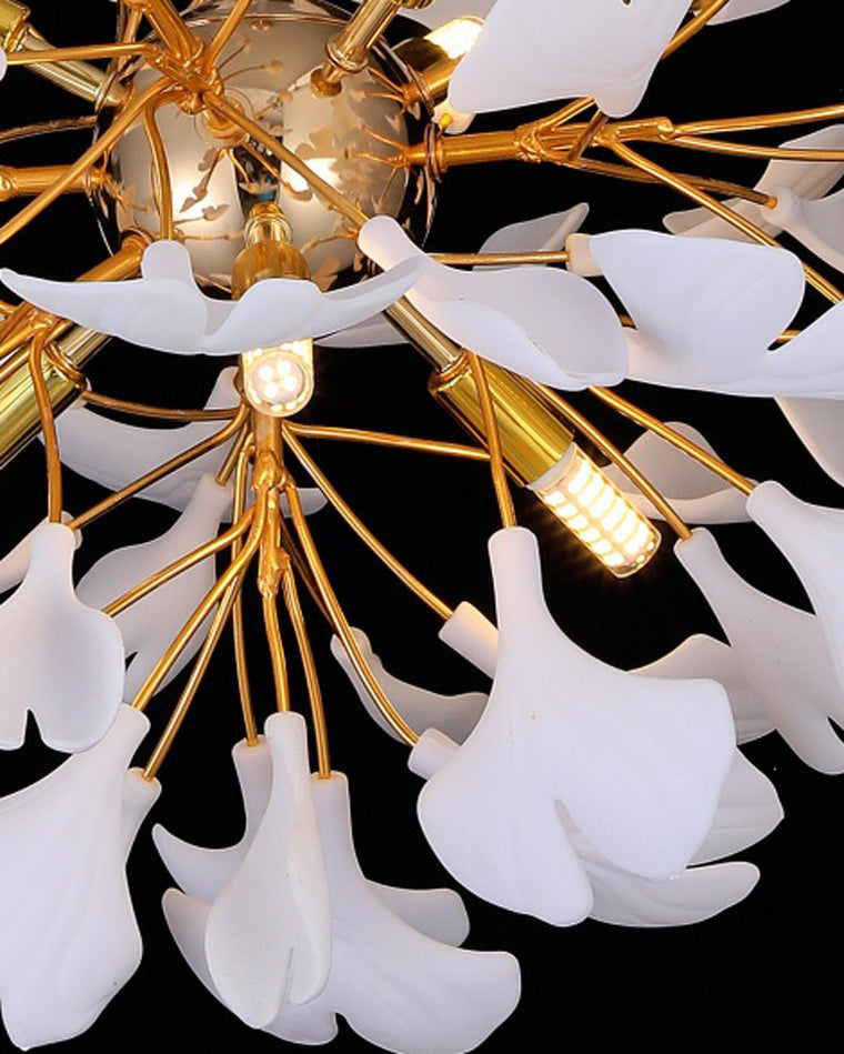WOMO Lustre Boule Feuille de Ginkgo Céramiqu Décorative-WM2431