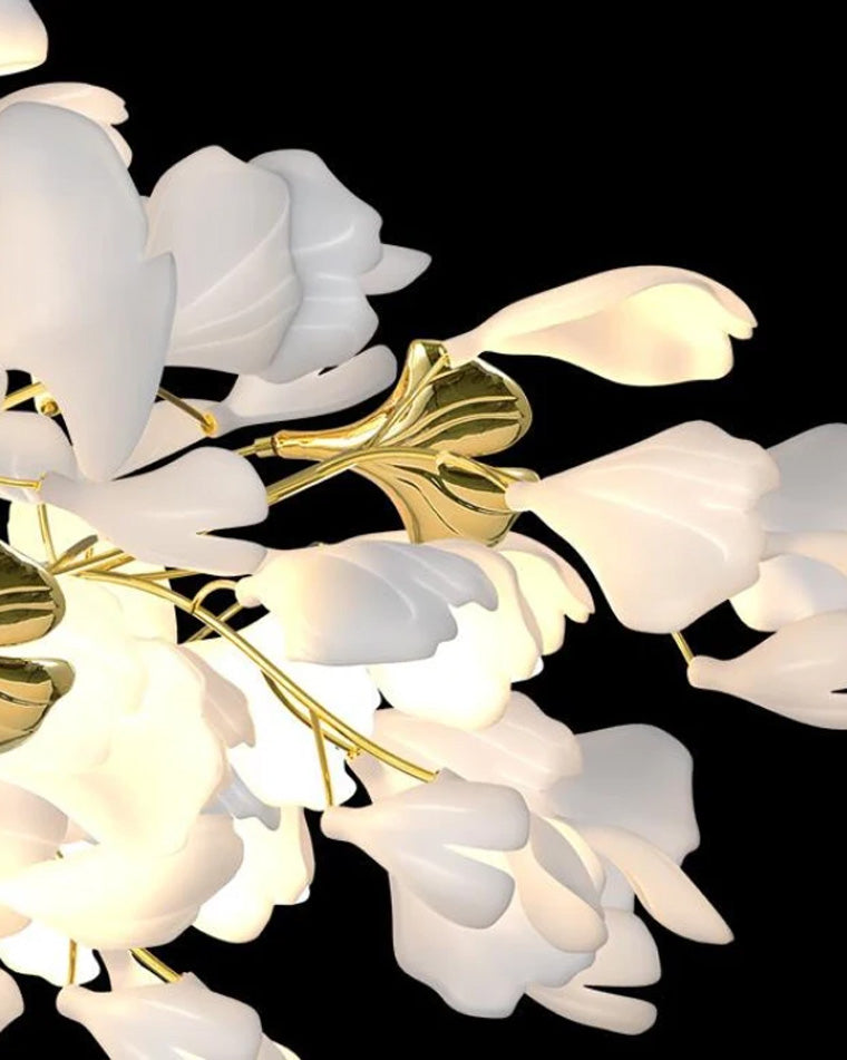 WOMO Lustre Long Feuille de Ginkgo Céramiqu Décorative-WM2430