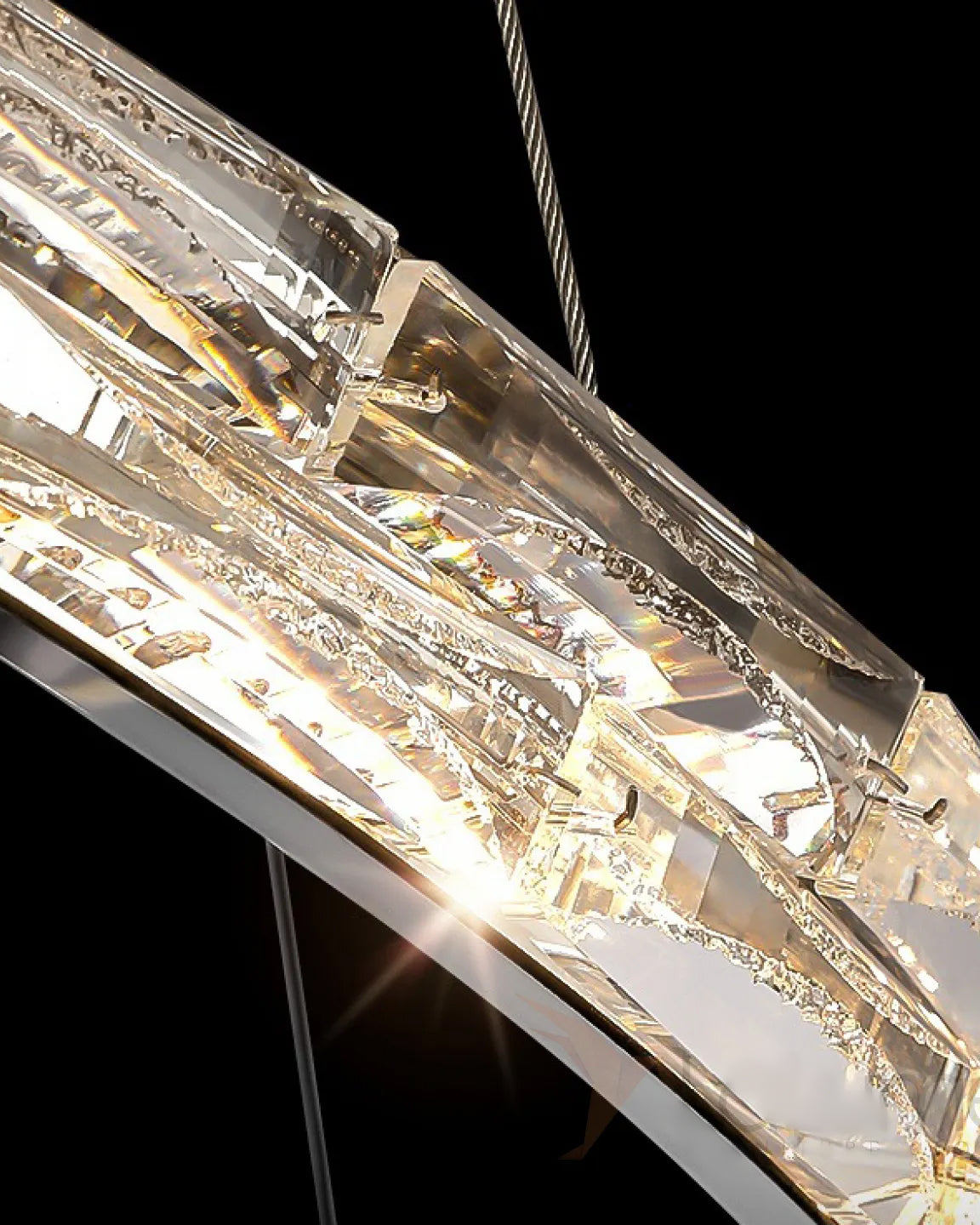 WOMO Lustre Cercle Led Cristal Chrome-WM2491a