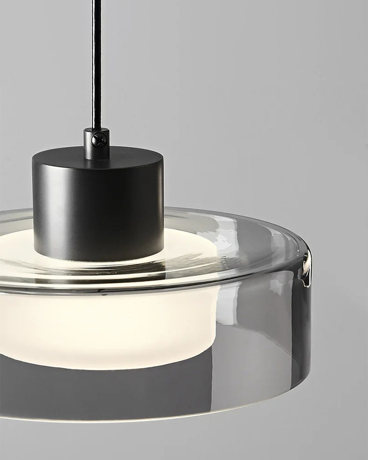 Suspension à tambour en verre noir WOMO-WM2787