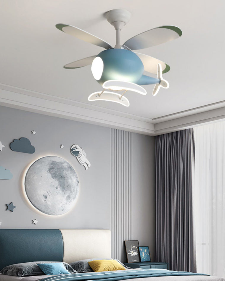 WOMO Ventilateur de plafond pour enfant Avion-WM5007