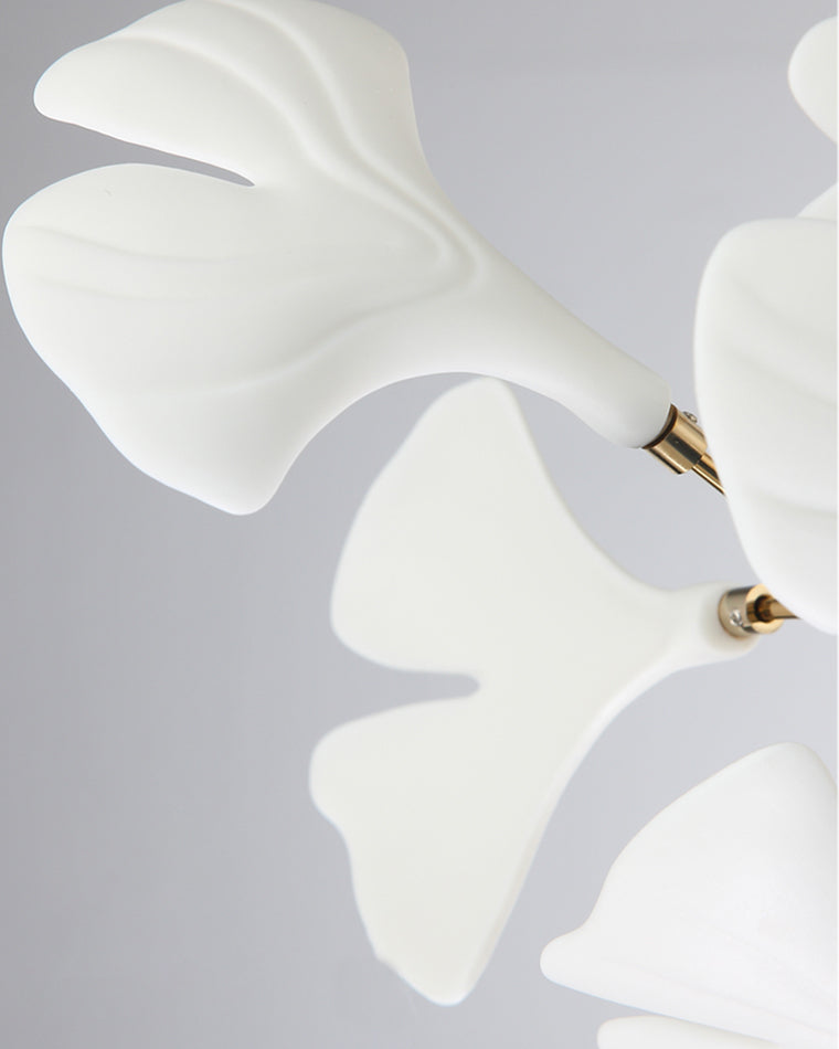 WOMO Round Ginkgo Leaf Decorative Ceramic Chandelier-WM2422