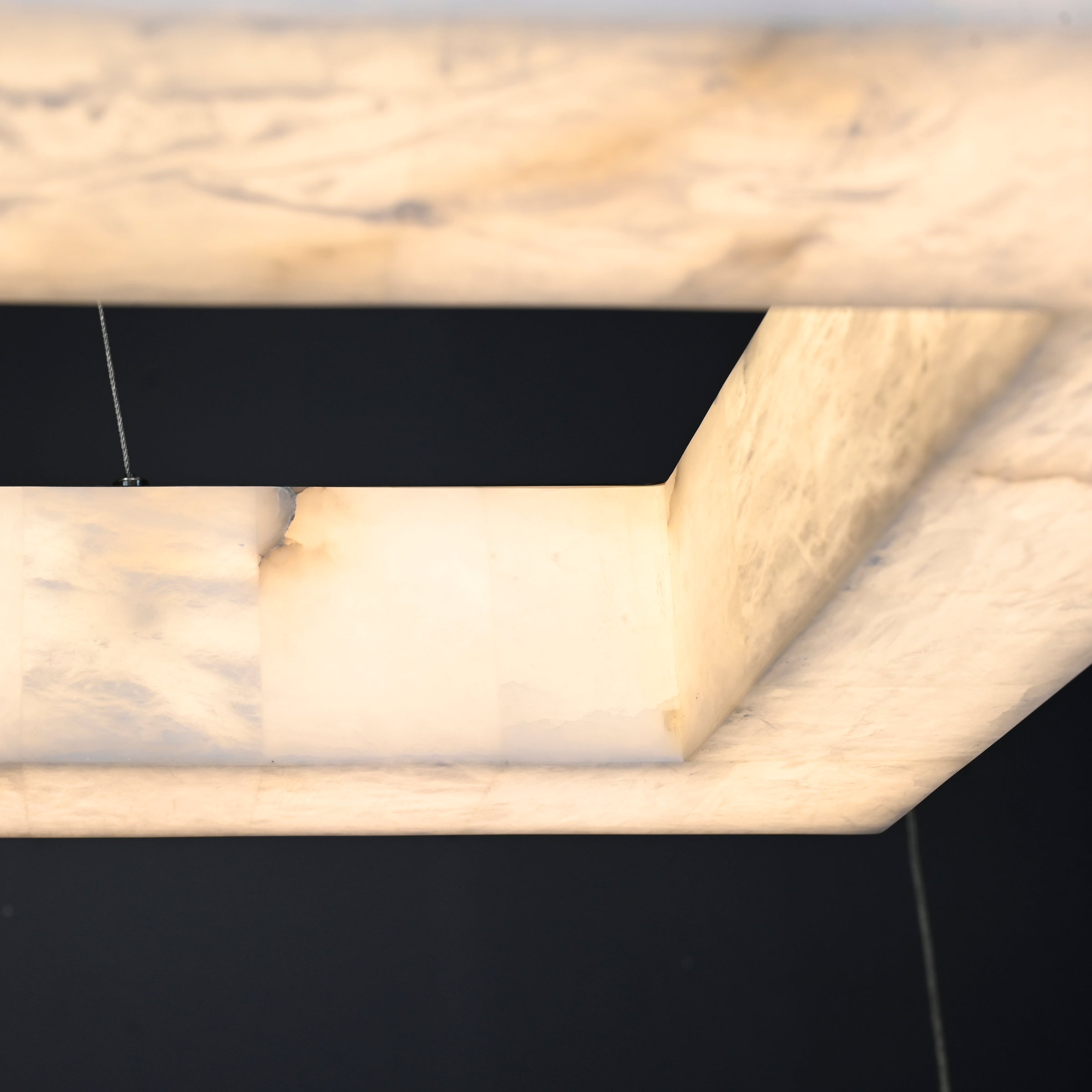 WOMO-WM2822 Rectangular Alabaster Chandelier
