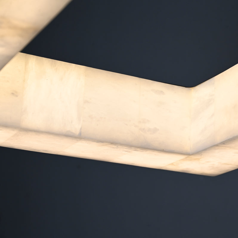 WOMO-WM2822 Rectangular Alabaster Chandelier