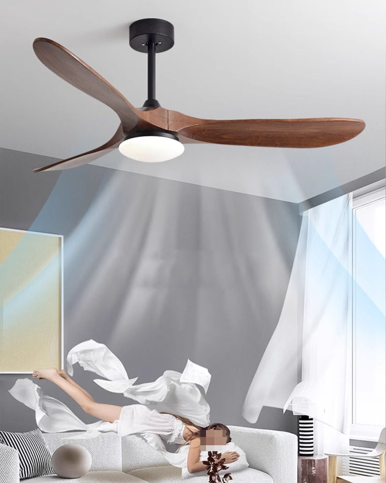 WOMO Ventilateur de plafond 3 Pales Bois-WM5008